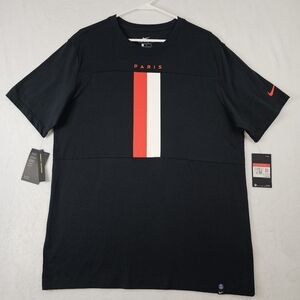 Nike Air Jordan x PSG Paris Saint Germain T Shirt Mens Large Black Red White
